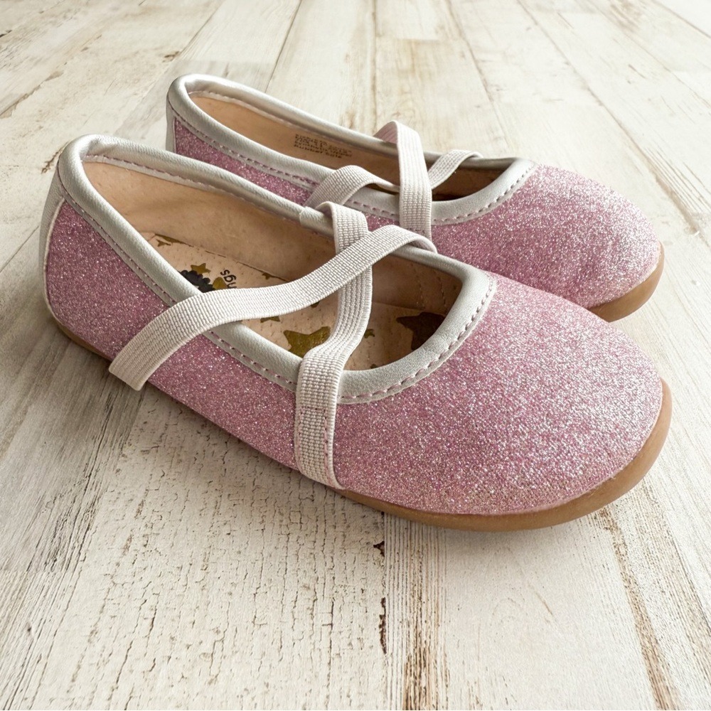 Livie & Luca Aurora 6M Pink Sparkle Glitter Ballet Flat Toddler Girls Size 6 - Picture 4 of 10